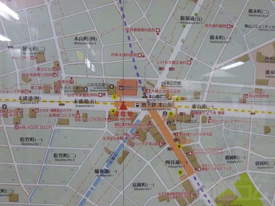 本山駅周辺MAP