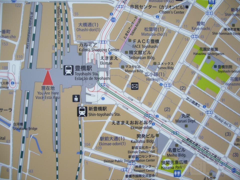 豊橋駅前MAP
