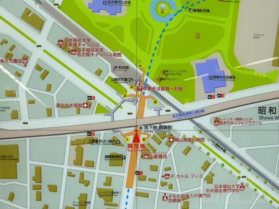 鶴舞駅前周辺MAP