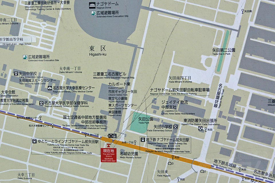 ナゴヤドーム前矢田駅周辺MAP