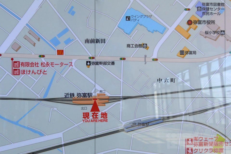 JR・名鉄弥富駅/近鉄弥富駅周辺MAP