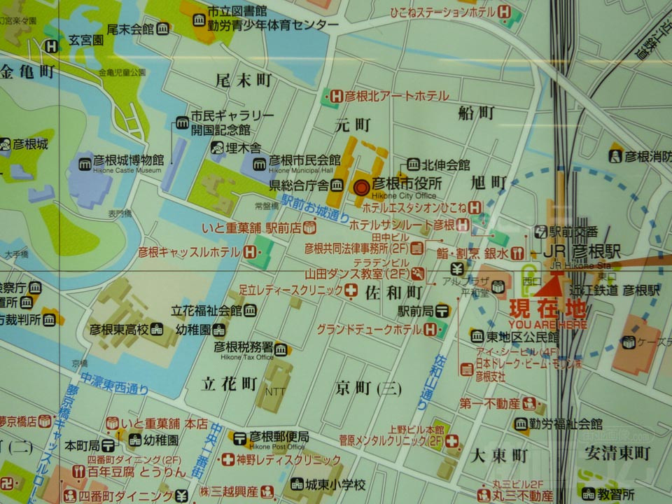 彦根駅前周辺MAP