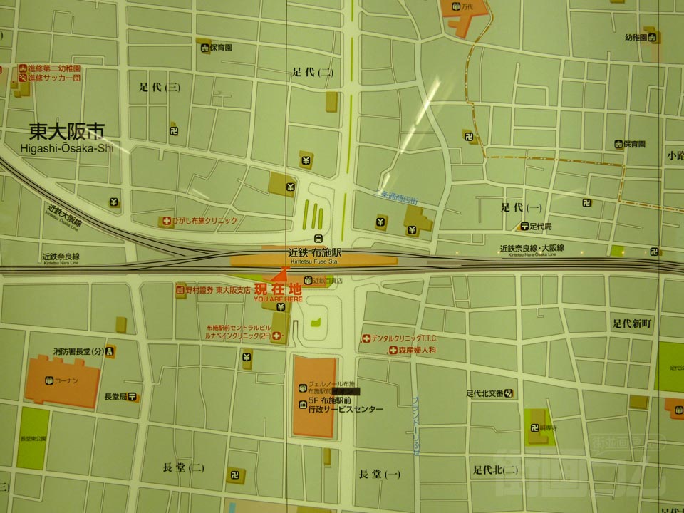 近鉄布施駅周辺MAP