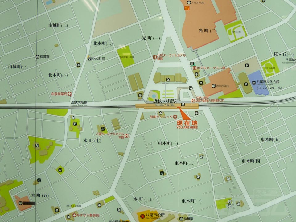近鉄八尾駅周辺MAP