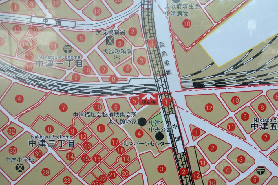 中津駅周辺MAP