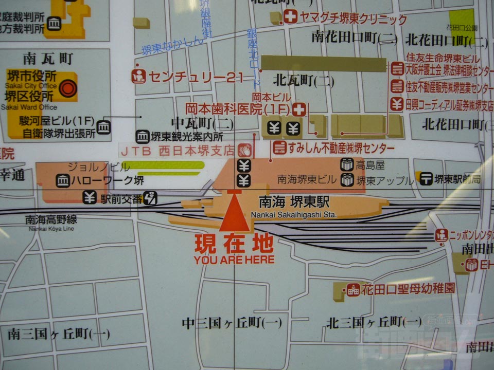 南海堺東駅周辺MAP