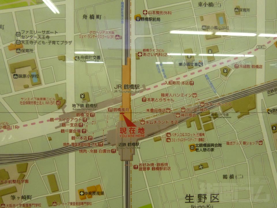 鶴橋駅周辺MAP