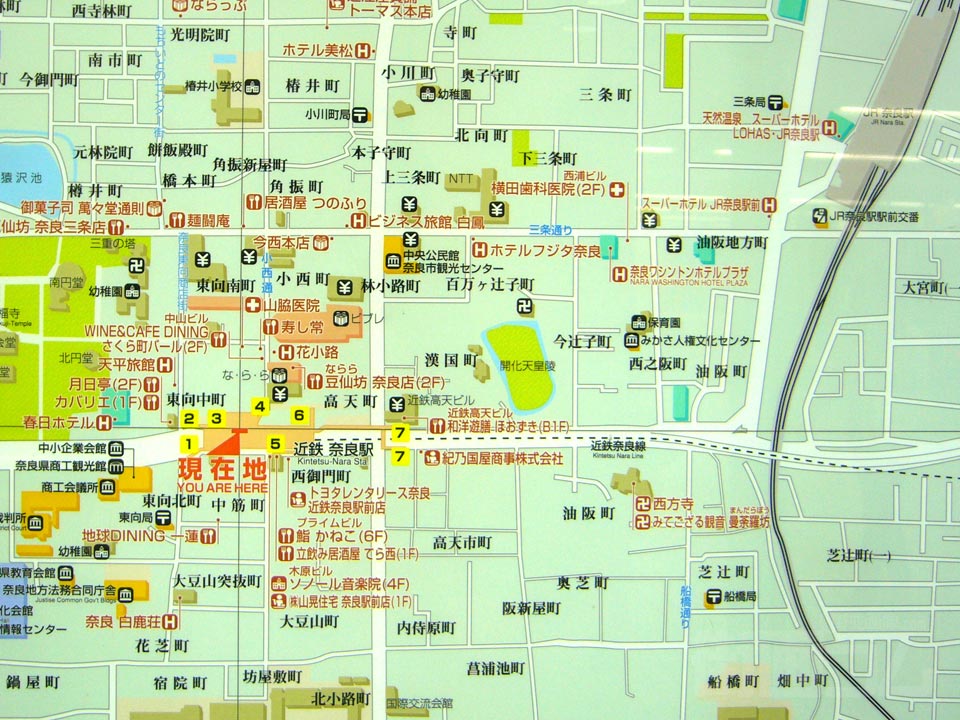 奈良中心市街地MAP