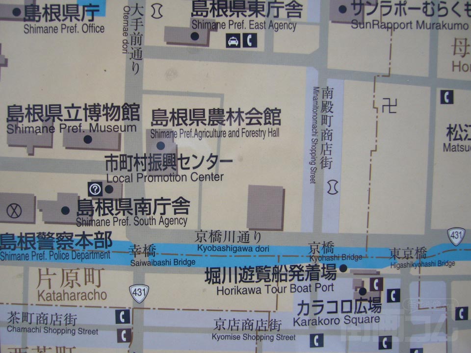 松江市中心部MAP