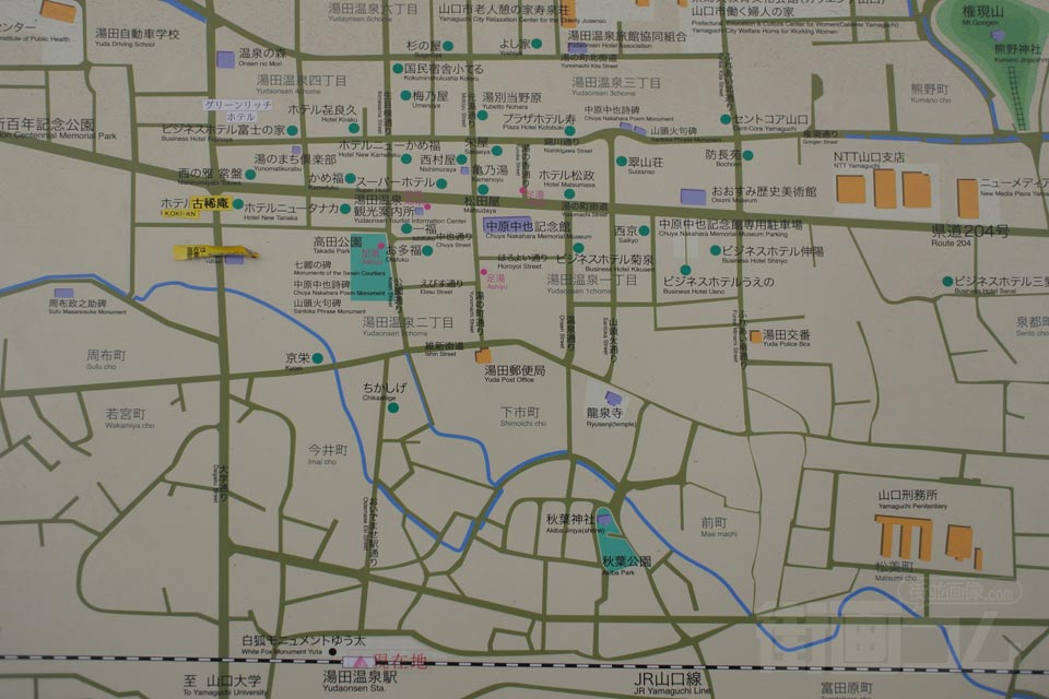 湯田温泉駅周辺MAP写真画像