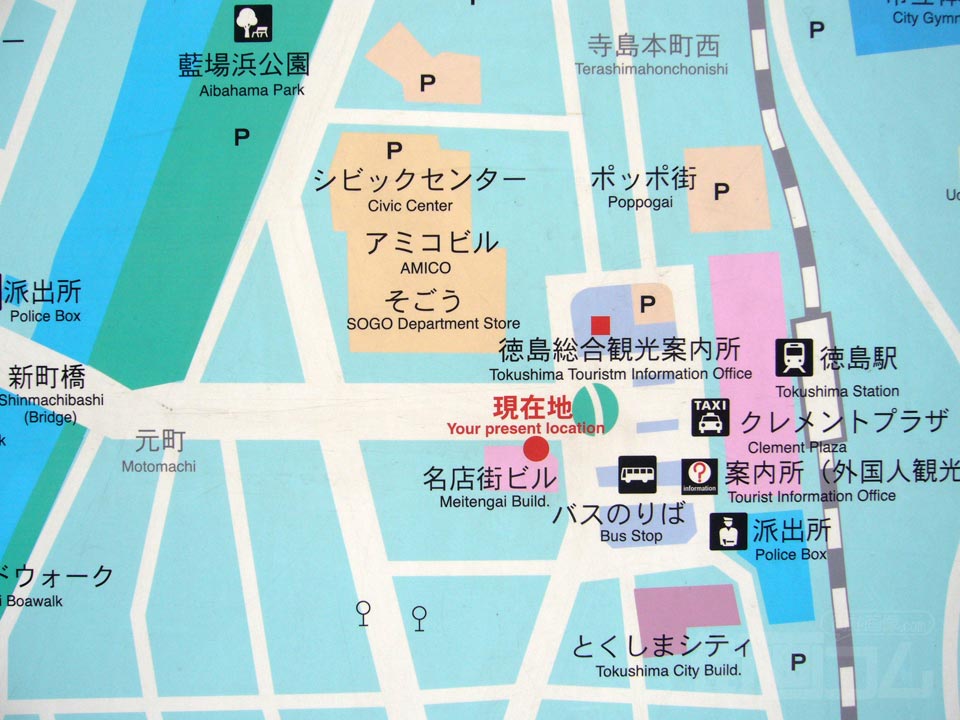 JR徳島駅前周辺MAP