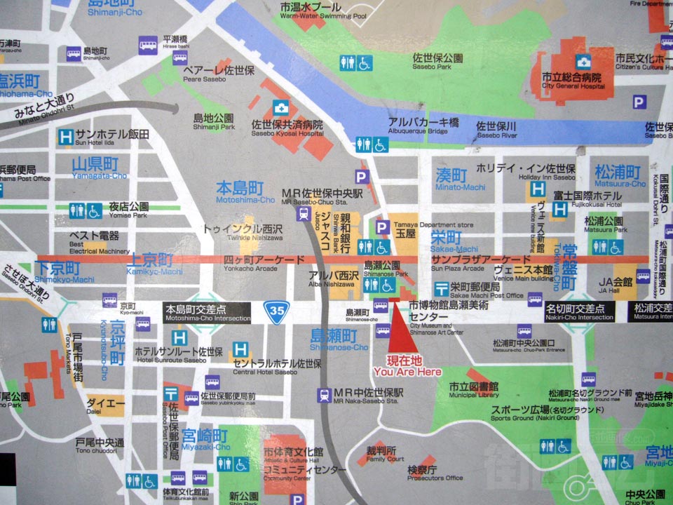 さるくシティ4○3周辺MAP