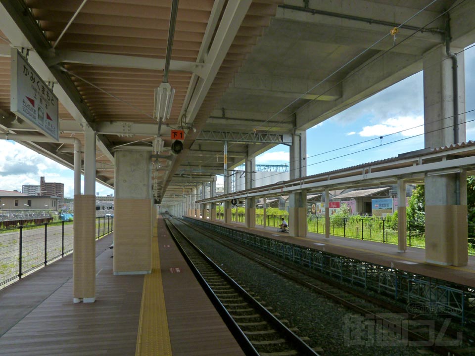 JR上熊本駅ホーム(鹿児島本線)写真画像