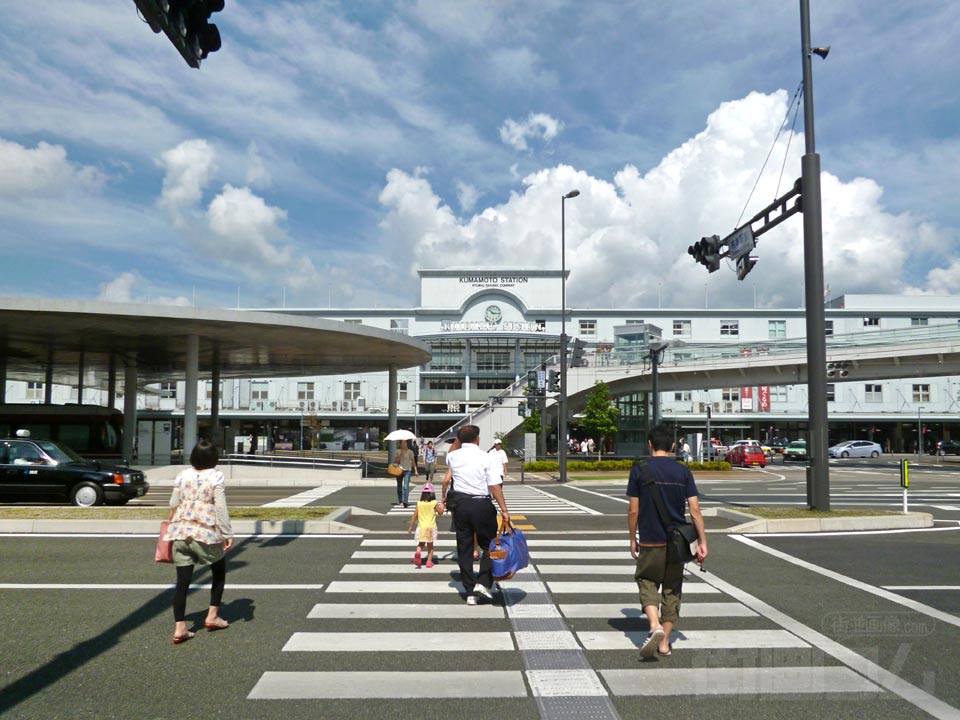 熊本駅前交差点写真画像