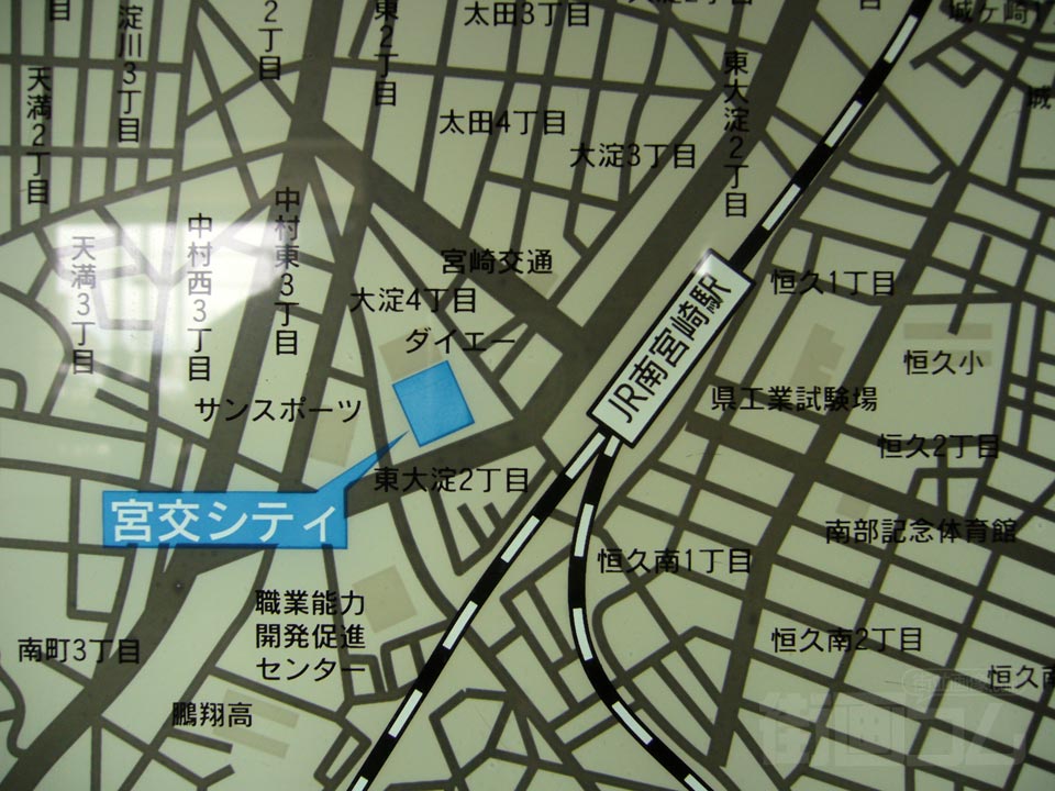 南宮崎駅前周辺MAP