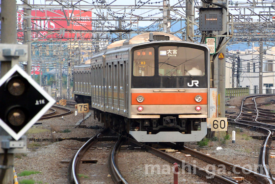 「むさしの号」は大宮-八王子を直通で結ぶ普通列車