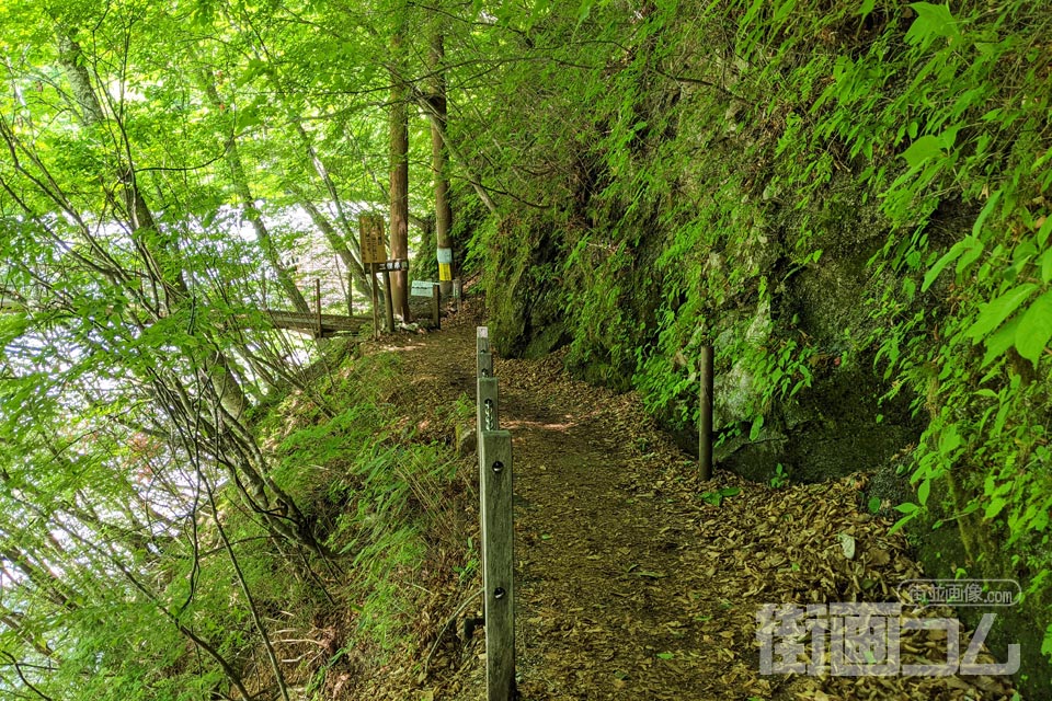 西沢渓谷ハイキングコース二俣吊橋付近