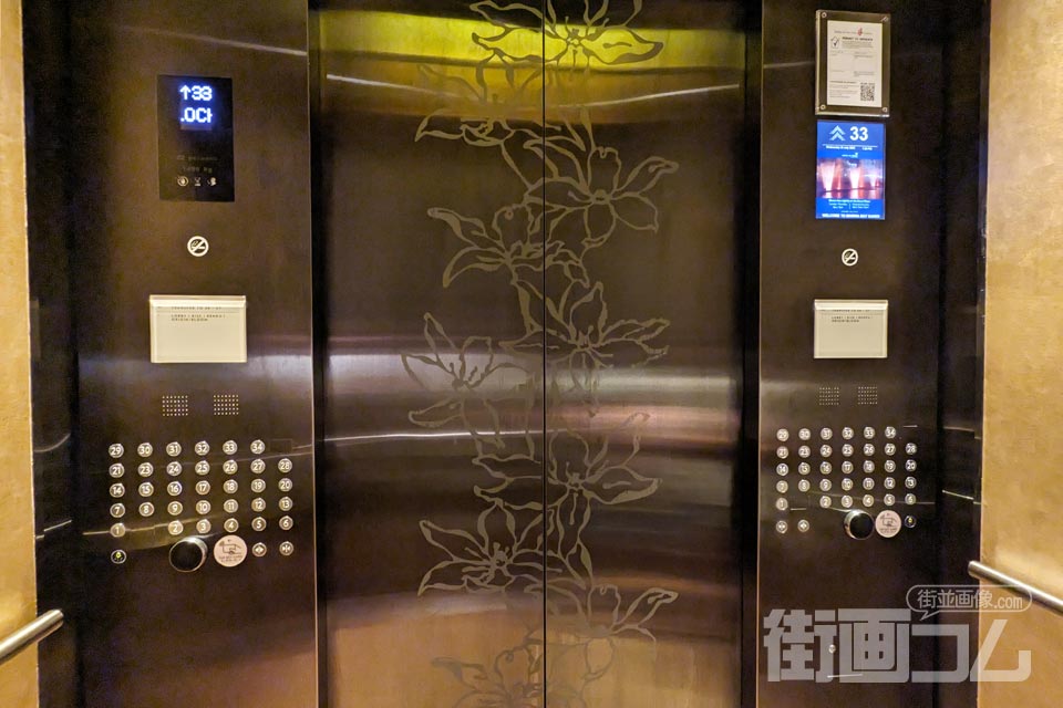 マリーナベイサンズのエレベーター（タワー3低層階用）