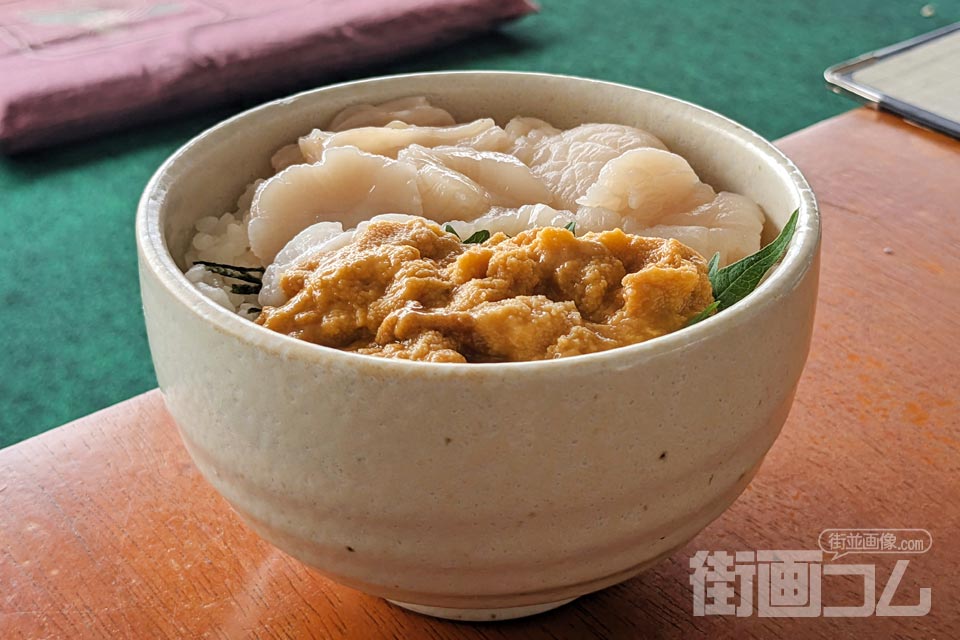 正立食堂「ウニ・ホタテ丼」