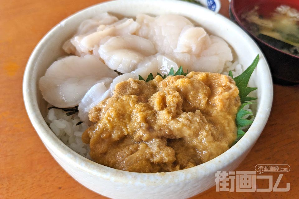 正立食堂「ウニ・ホタテ丼」