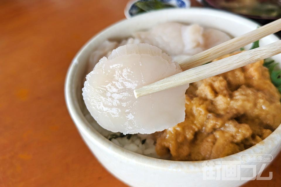 正立食堂「ウニ・ホタテ丼」