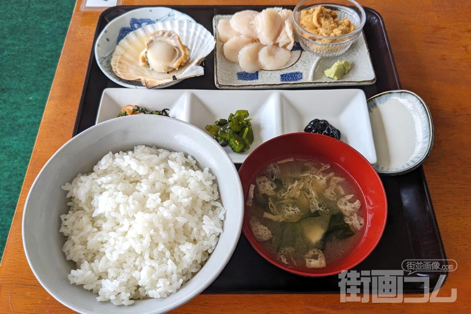 正立食堂「ウニ・ホタテ定食」