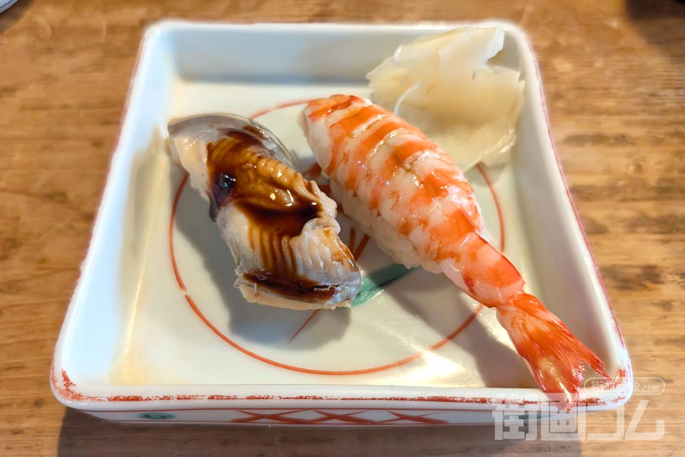追加注文「穴子」「えび」