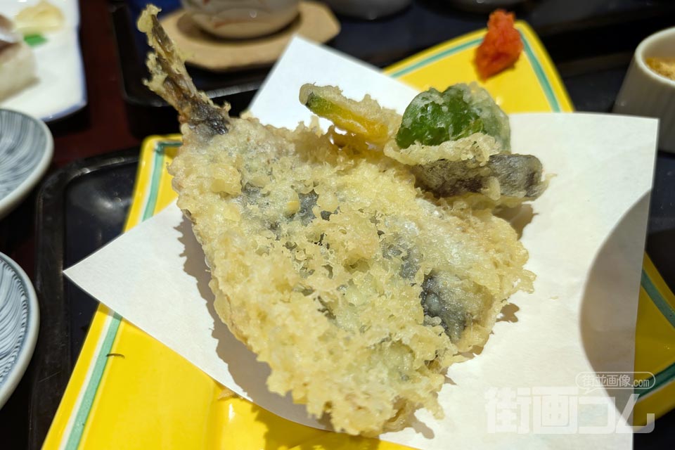 廣半「入梅いわしおまかせ御膳」いわしの天ぷら