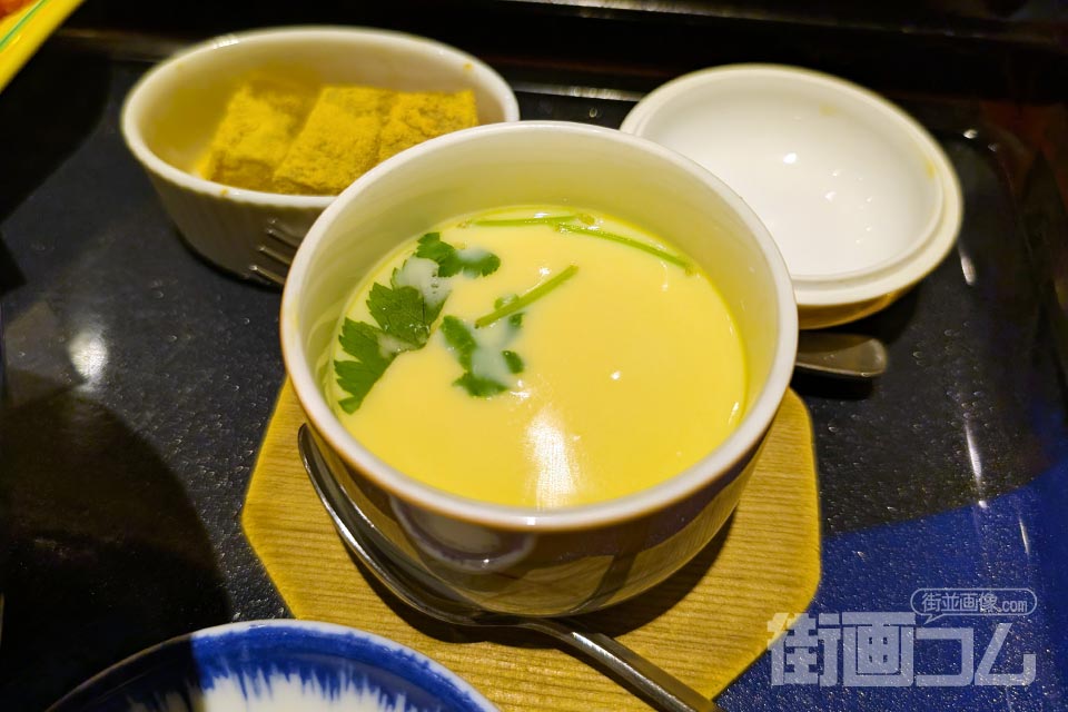 廣半「入梅いわしおまかせ御膳」茶碗蒸し・わらび餅