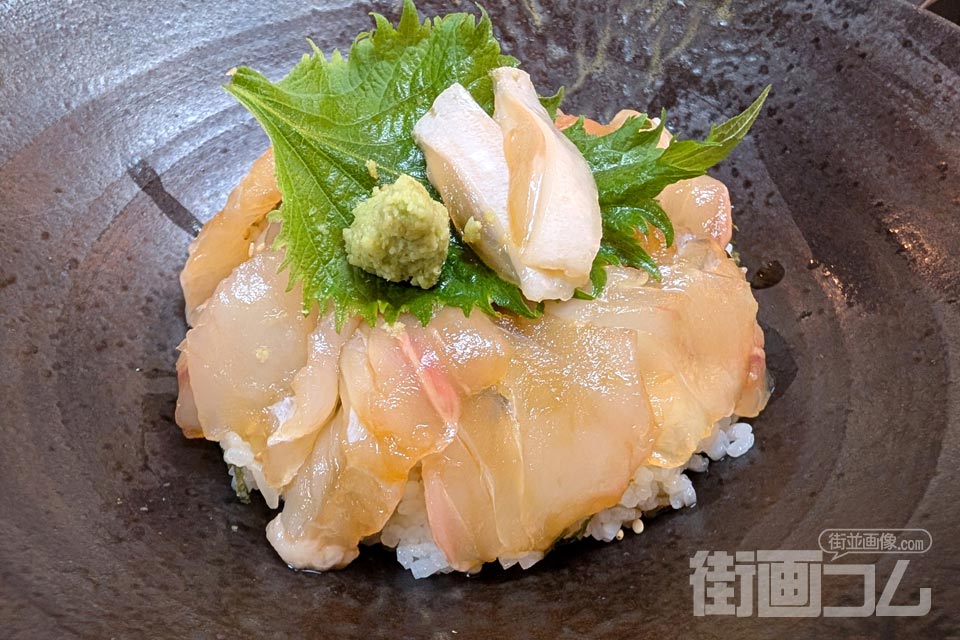 割烹水天閣「ヒラメの漬け丼」