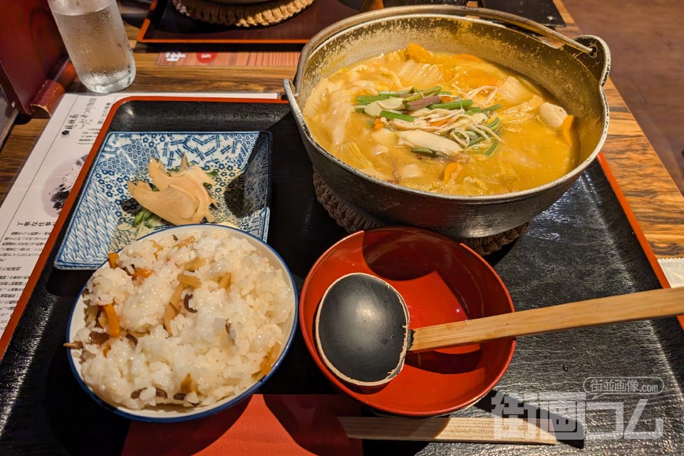 信玄「鮑の煮貝ほうとう定食」