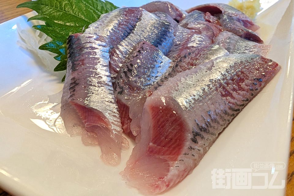 香海「いわし刺身」