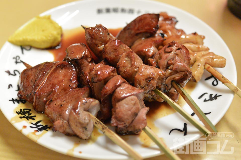 まこちゃん本店「やきとん盛合せ：5本（タレ）」