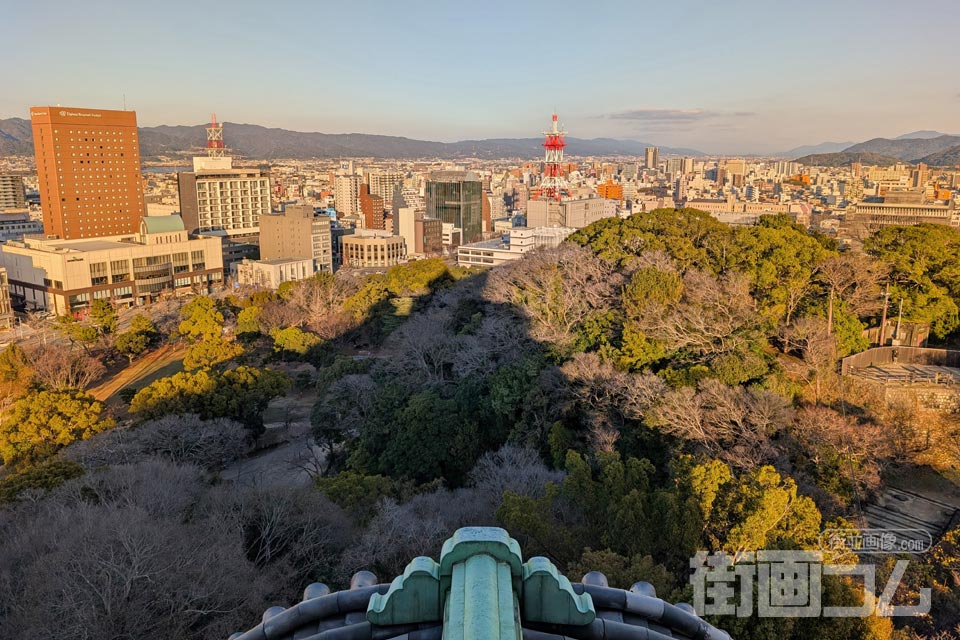 和歌山城天守３階回廊から西側方面