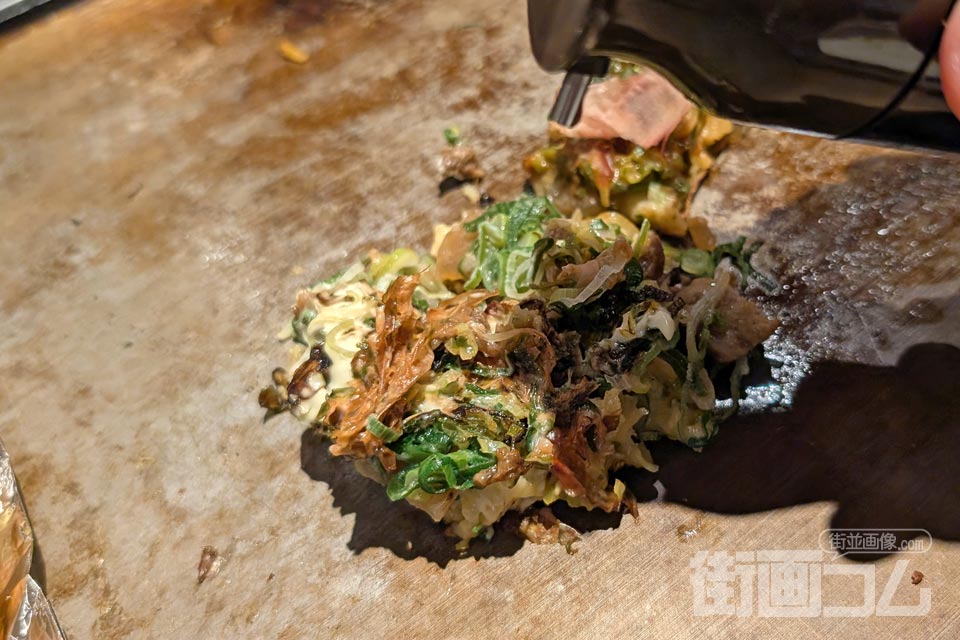 すじこんねぎ焼き（ポン酢部分）に追いポン酢