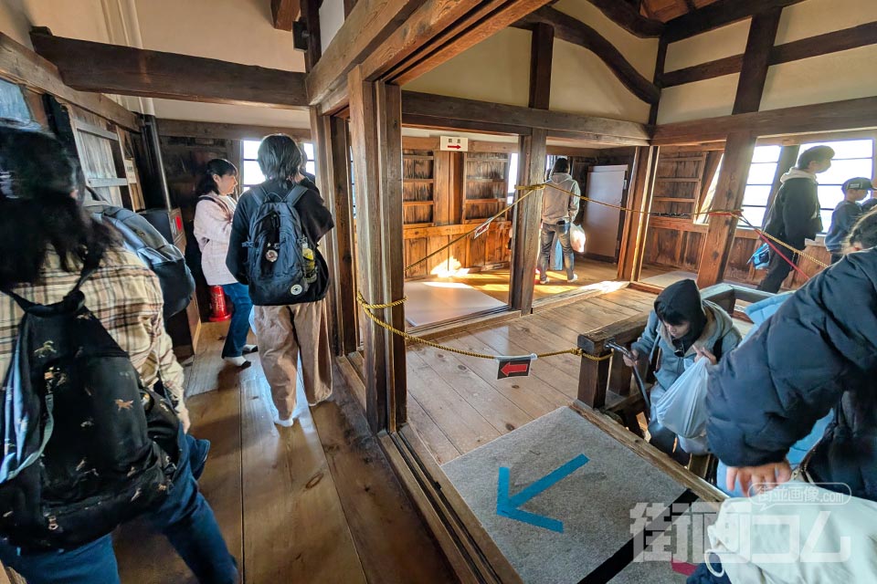 彦根城天守3階にあがったところ
