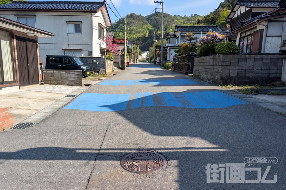 山形県鶴岡市A001マンホール蓋の設置場所