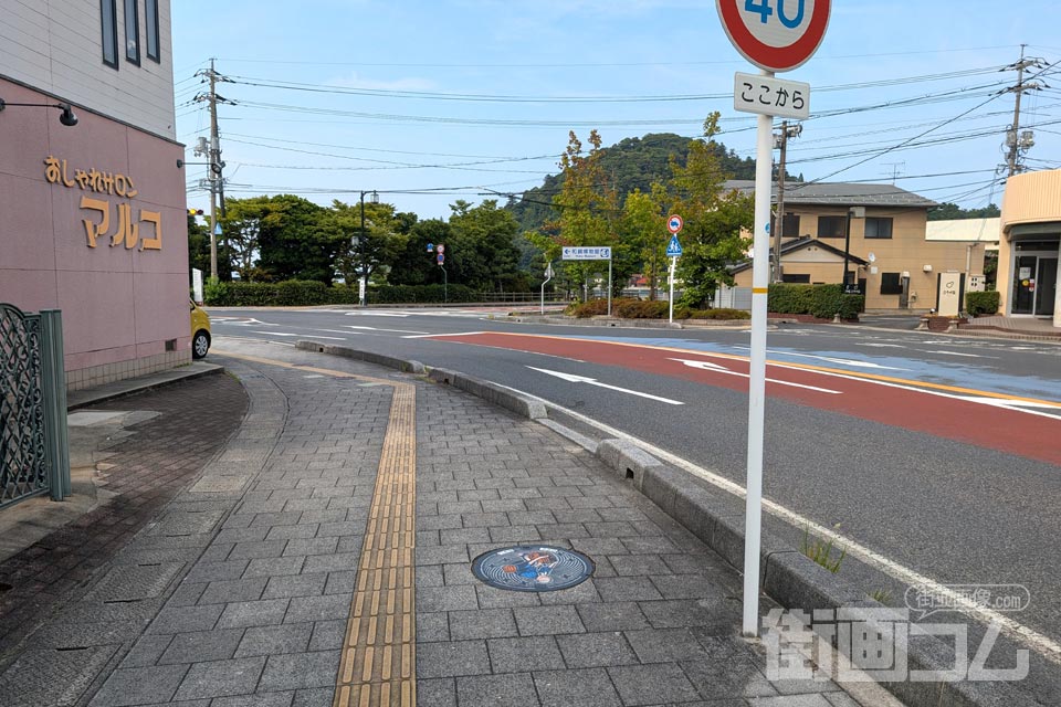 島根県安来市A001マンホール蓋の設置場所