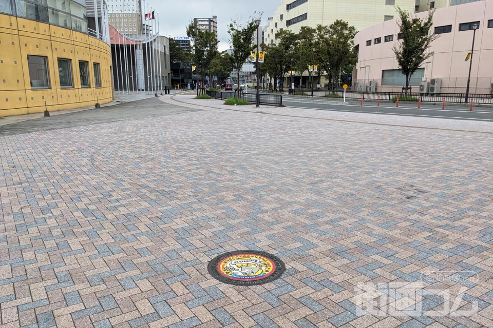 福岡県北九州市B001マンホール蓋の設置場所