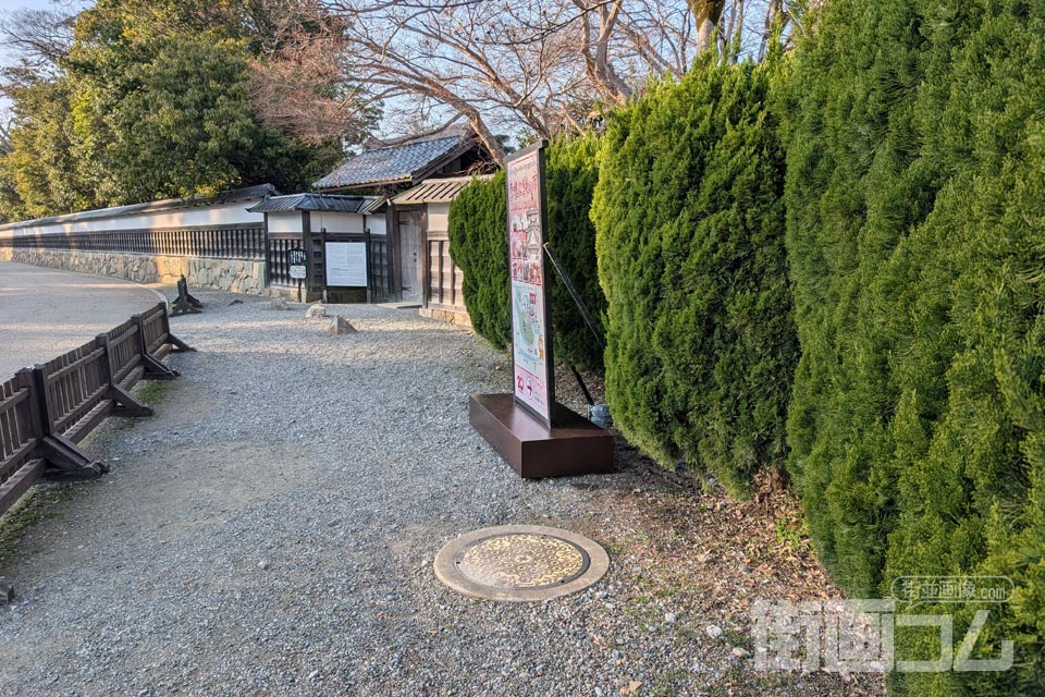 滋賀県彦根市A001マンホール蓋の設置場所