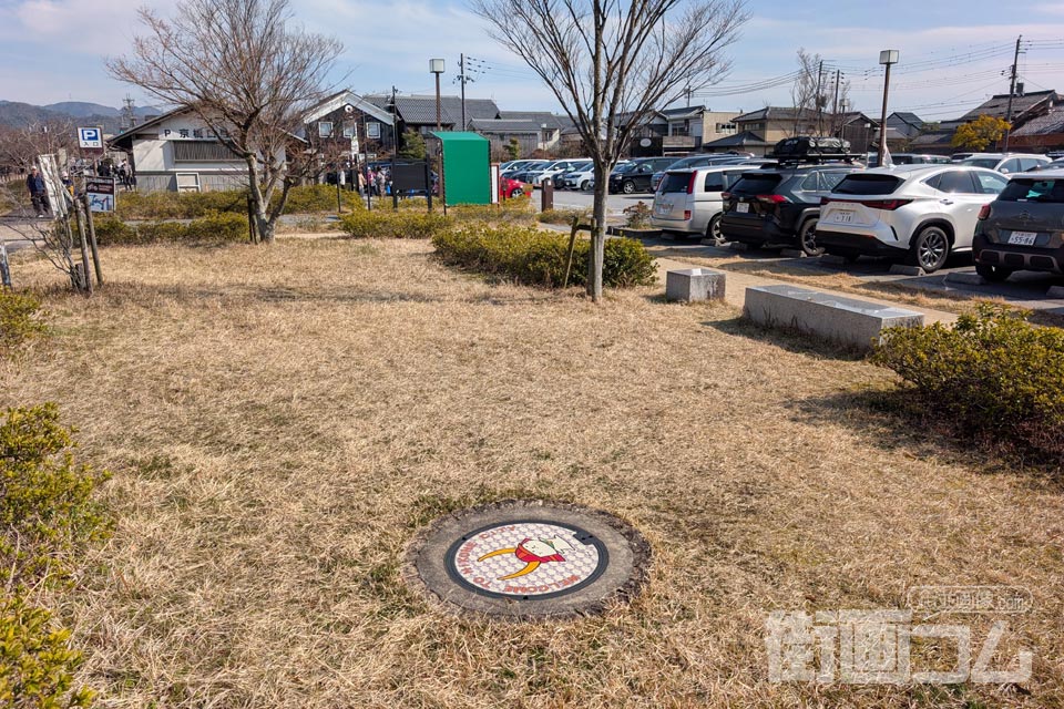 滋賀県彦根市B001マンホール蓋の設置場所