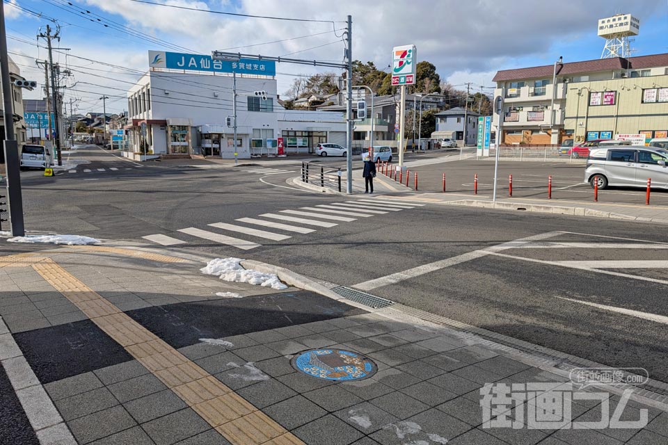 宮城県多賀城市B001マンホール蓋の設置場所