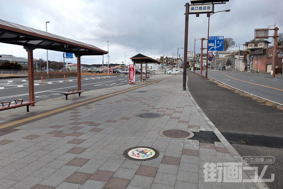 茨城県常陸太田市A001マンホール蓋の設置場所