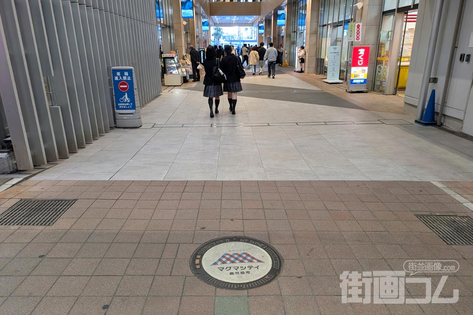 鹿児島県鹿児島市B001マンホール蓋の設置場所