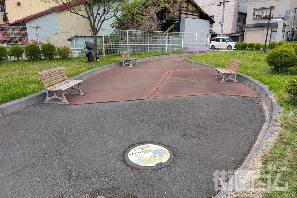 青森県三戸町A001マンホール蓋の設置場所