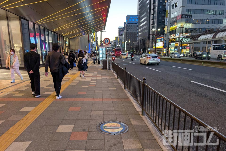 鹿児島県鹿児島市C001マンホール蓋の設置場所