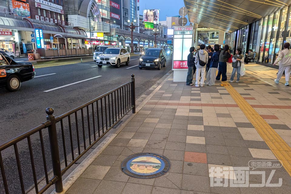 鹿児島県鹿児島市C001マンホール蓋の設置場所