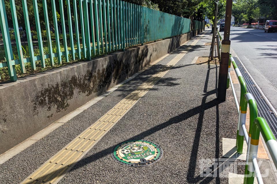 東京都東京23区H101マンホール蓋の設置場所
