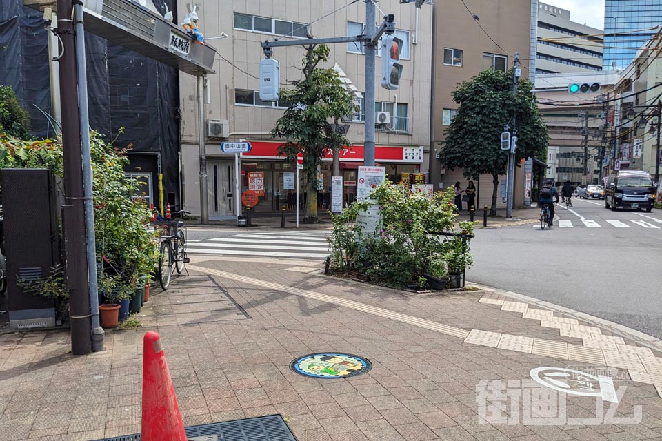 東京都東京23区I101マンホール蓋の設置場所