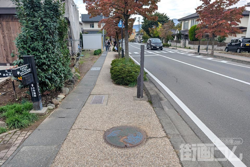 長野県小布施町A001マンホール蓋の設置場所